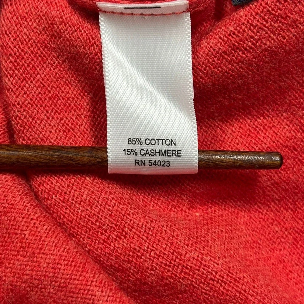 Banana Republic Sweater Mens Large Red Cotton Cashmere Crewneck Lightweight Knit